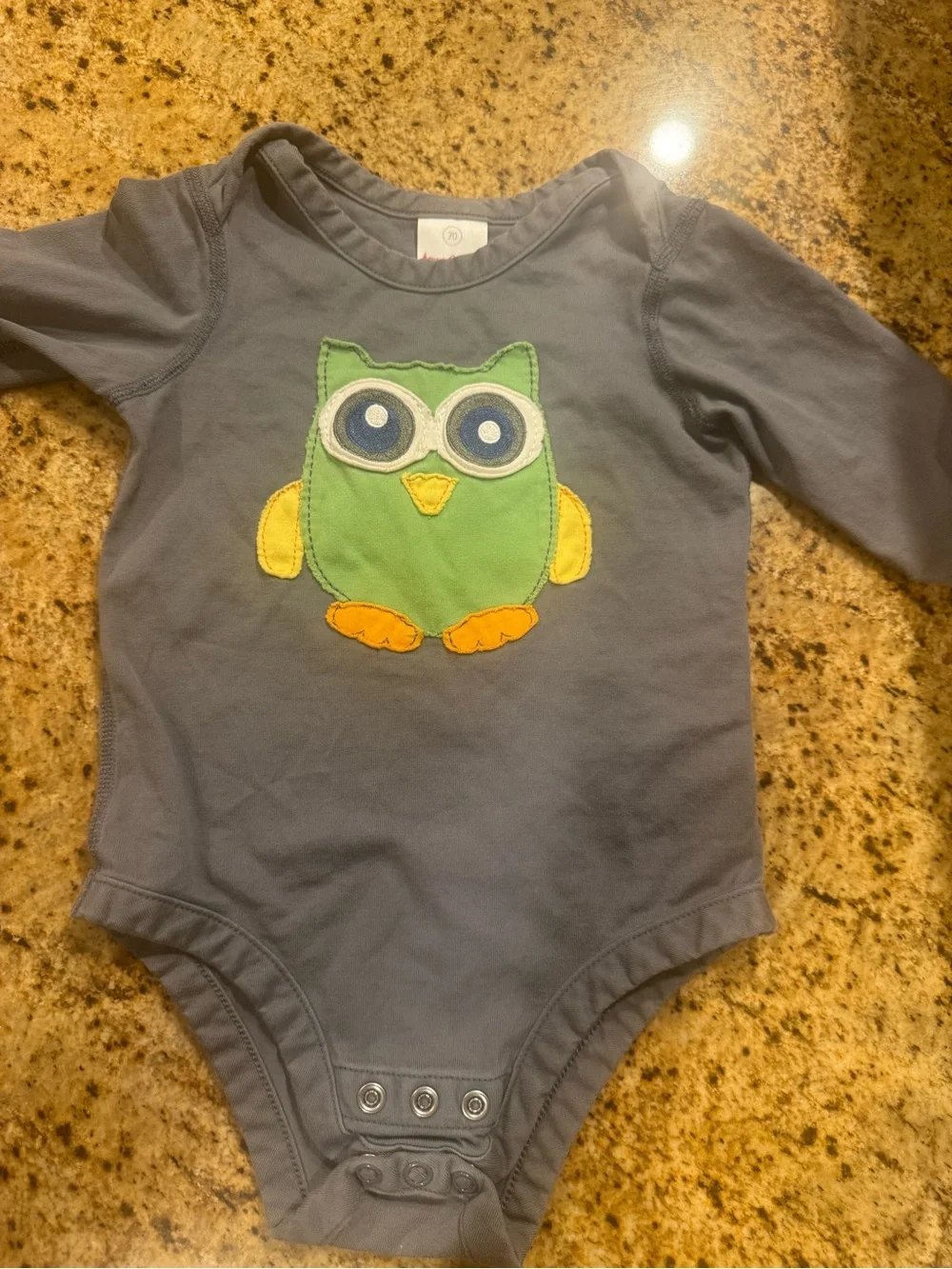 Hanna Anderson  One-Piece Bodysuits - Blue & Gray with Animal Appliqués